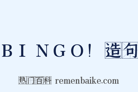 BINGO!造句是什么意思的图片
